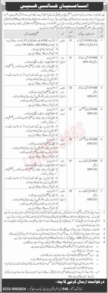 Government Organization Bahawalpur Cantt Jobs