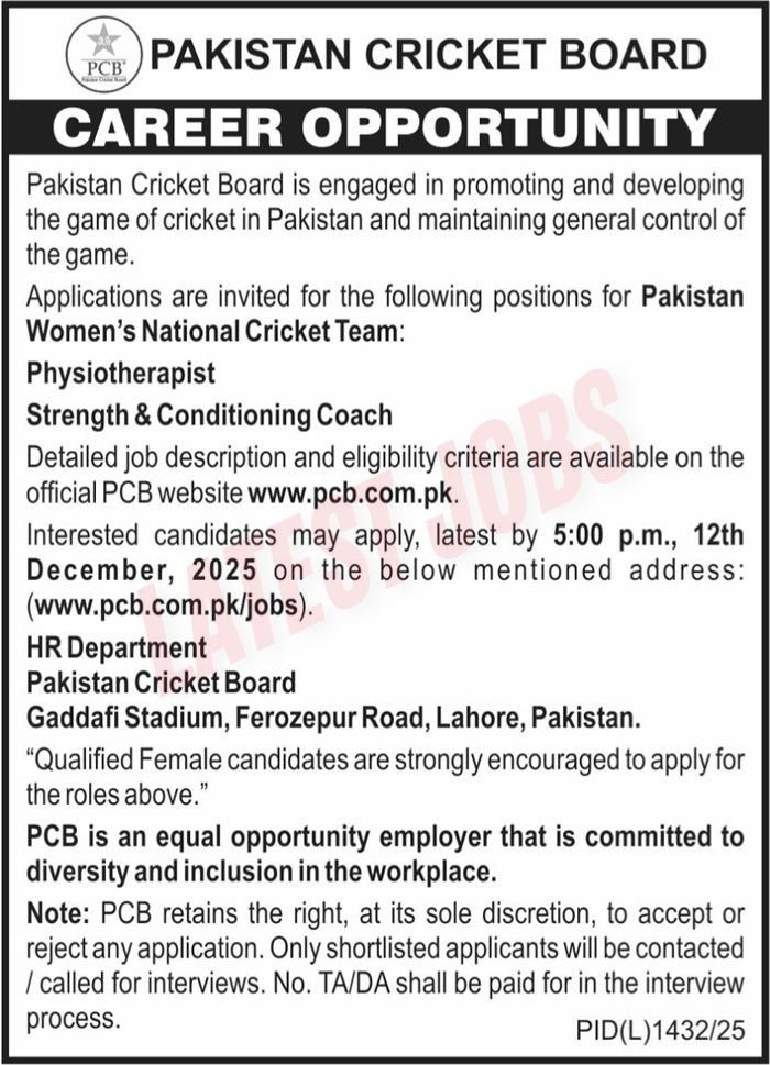 Pakistan Cricket Board (PCB) Lahore