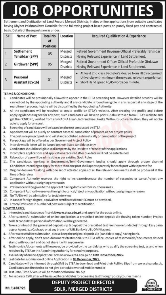 Settlement & Digitization of Land Record