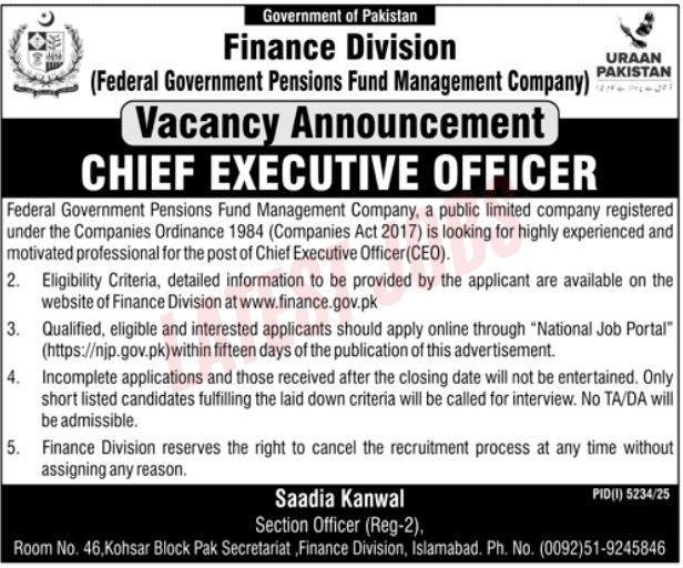 Chief Executive Officer