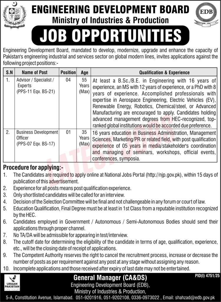 Engineering Development Board