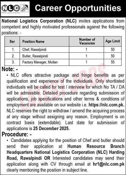 National Logistics Corporation 2025