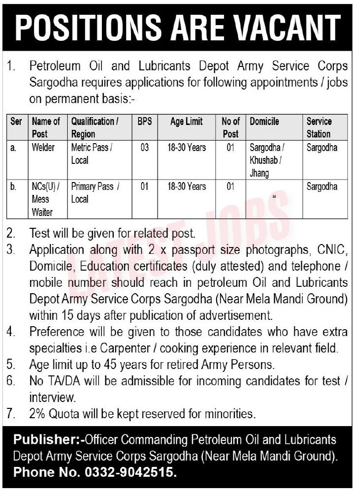 Petroleum Oil and Lubricants Depot ASC