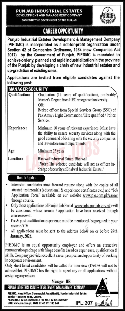 Punjab Industrial Estates DMC