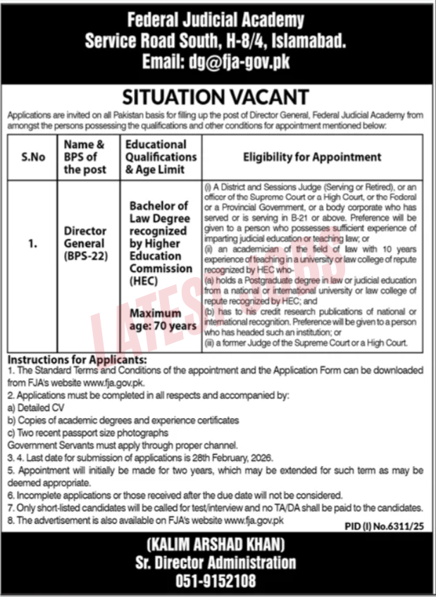 Apply Online for FJA Jobs 2026