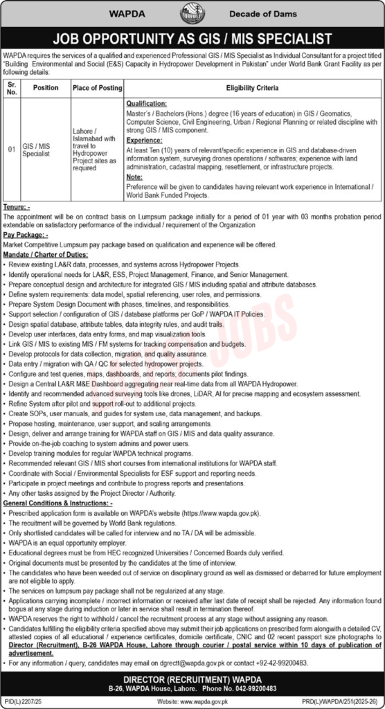 WAPDA Jobs 2026