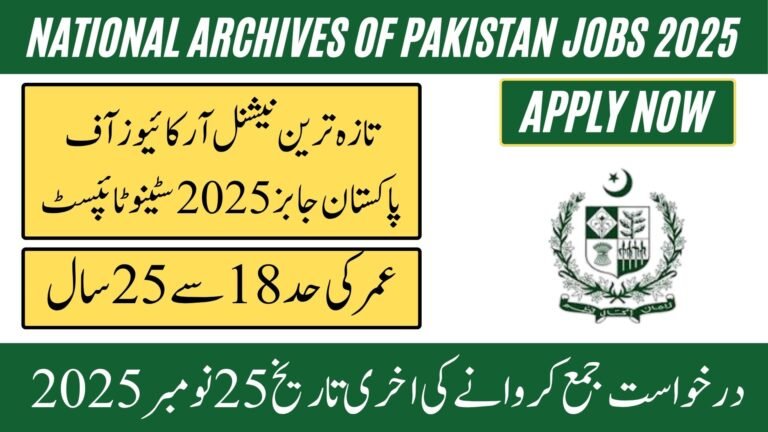 National Archives of Pakistan Jobs 2025