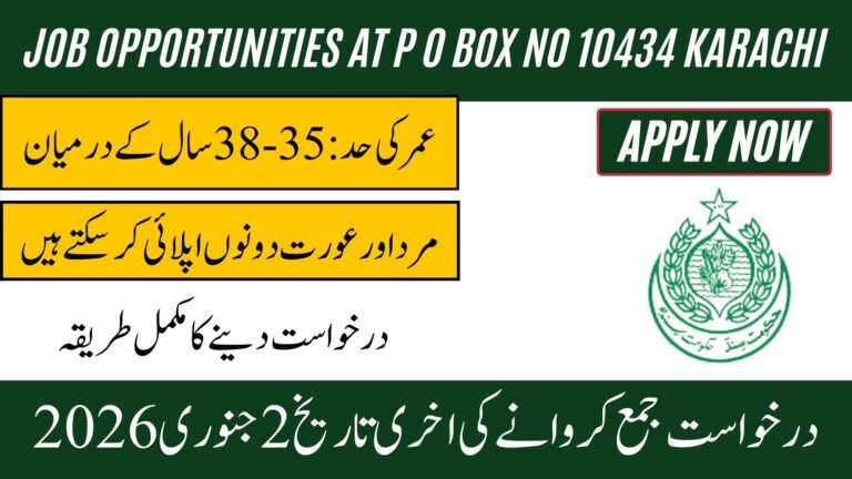 P O Box No 10434 Karachi