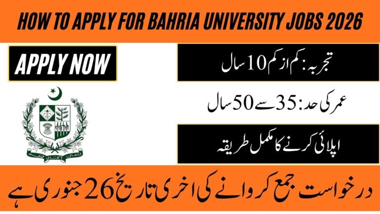 Bahria University Jobs 2026