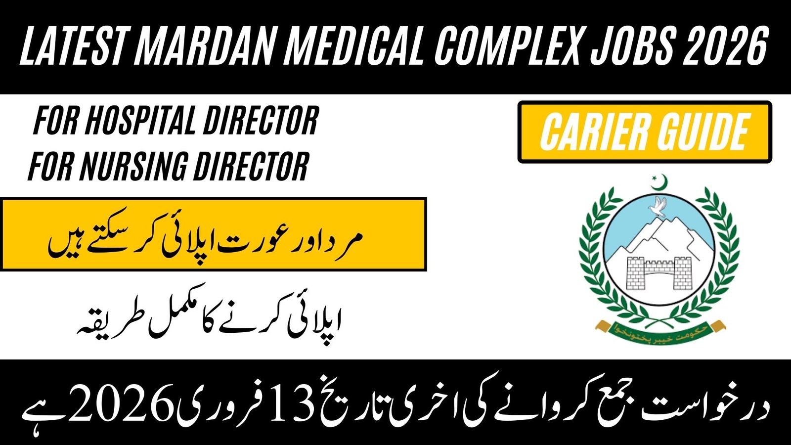 Mardan Medical Complex Jobs 2026