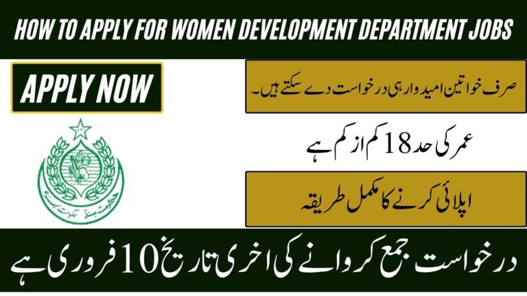 Women Development Department Jobs 2026