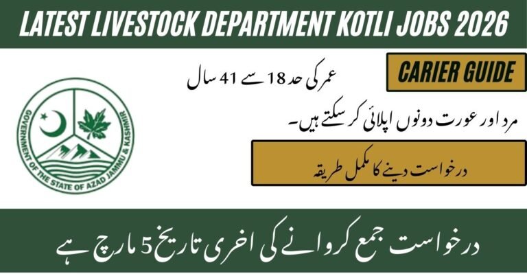 Livestock Department Kotli Jobs 2026