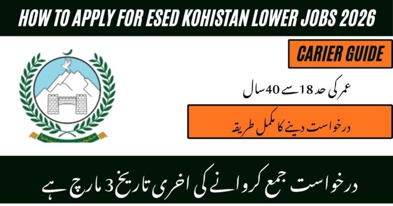 ESED Kohistan Lower Jobs 2026