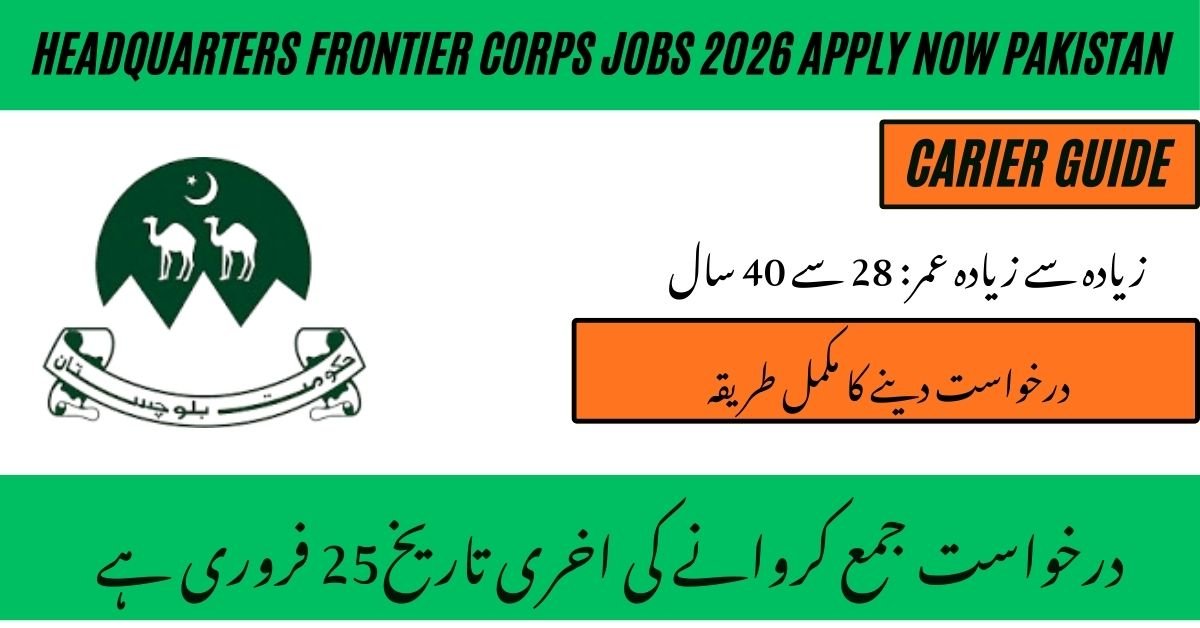Headquarters Frontier Corps Jobs 2026