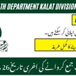 Health Department Kalat Division Jobs 2026