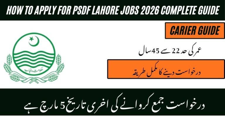PSDF Lahore Jobs 2026