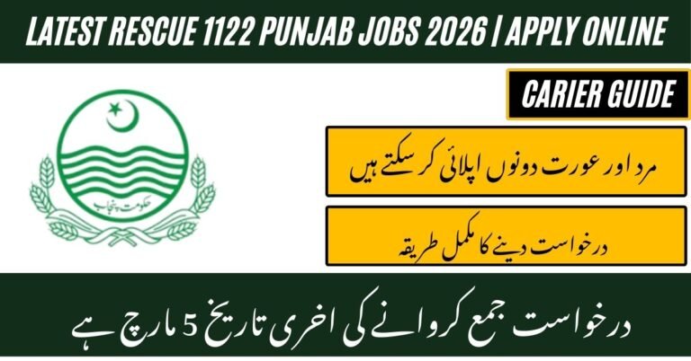 Rescue 1122 Punjab Jobs 2026