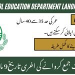 School Education Department Lahore Jobs 2026