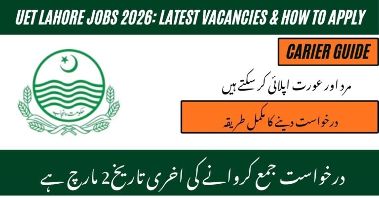 UET Lahore Jobs 2026