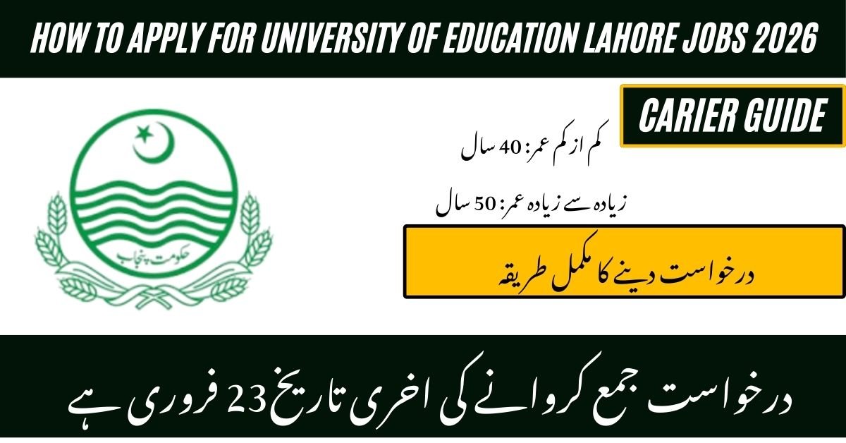 University of Education Lahore Jobs 2026