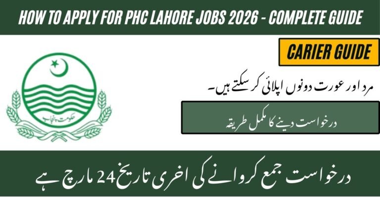 PHC Lahore Jobs 2026